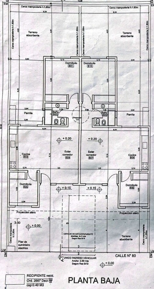 VENTA EN POZO- UNIDADES CON 1/2 TERRENO A 100 MTS DE AV.79