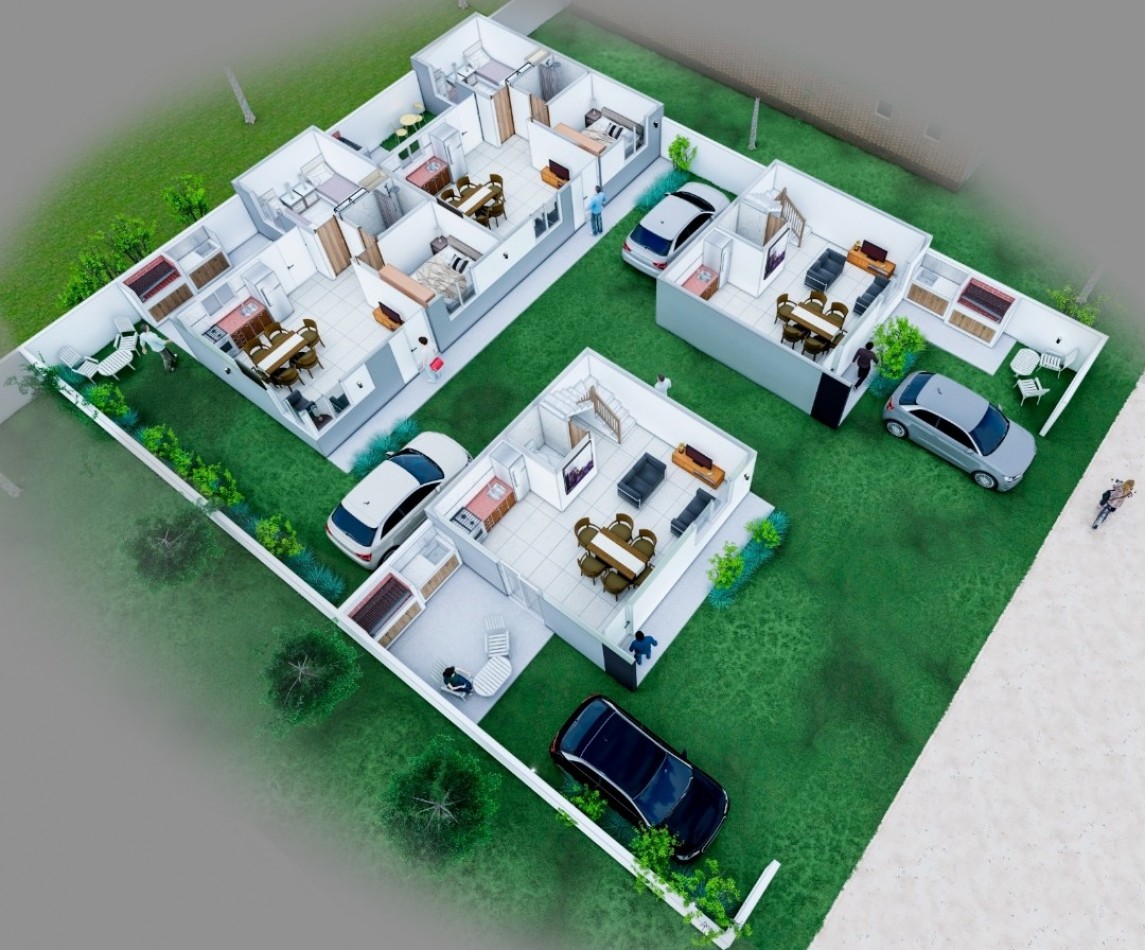 CHALETS de 3 ambientes en pozo - a 3 cuadras de la playa en Mar del Tuyu