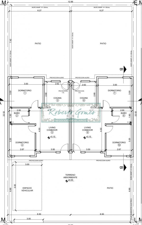 CHALET DE 3 AMBIENTES con 1/2 LOTE